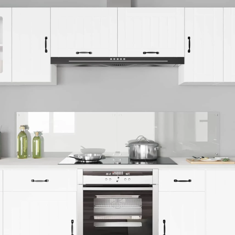 vidaXL Virtuves aizsargpanelis 2 pcs Caurspīdīgs 90 x 40 cm