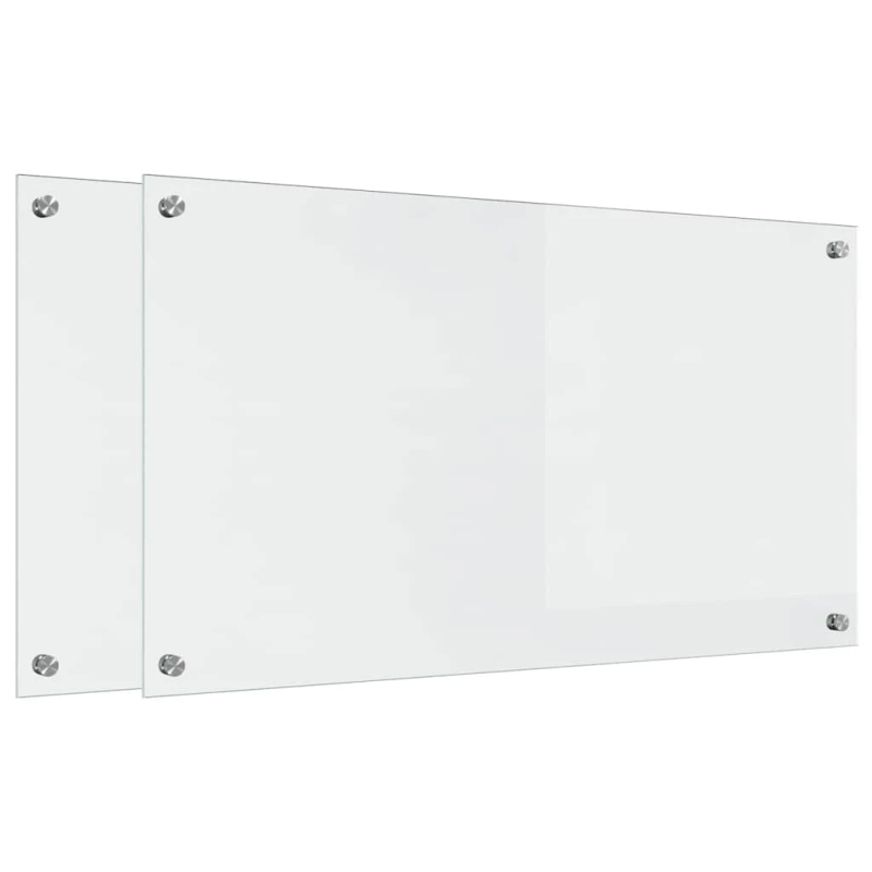 vidaXL Virtuves aizsargpanelis 2 pcs Caurspīdīgs 90 x 50 cm