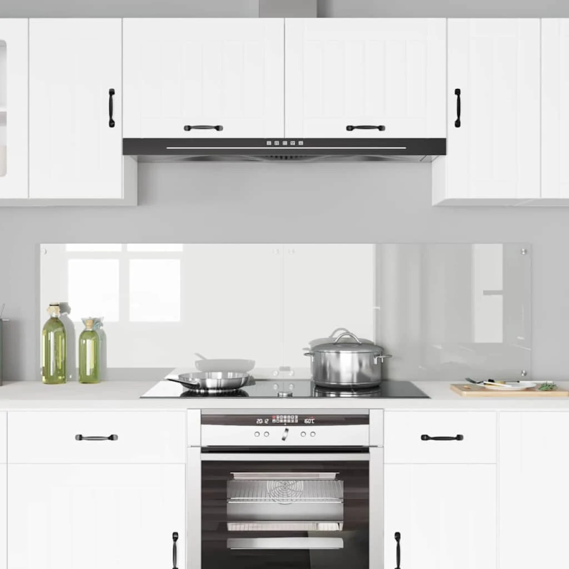 vidaXL Virtuves aizsargpanelis 2 pcs Caurspīdīgs 90 x 50 cm