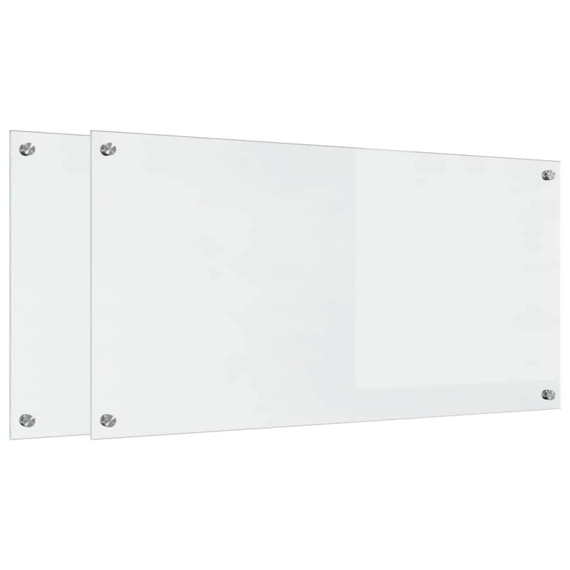 vidaXL Virtuves aizsargpanelis 2 pcs Caurspīdīgs 100 x 50 cm