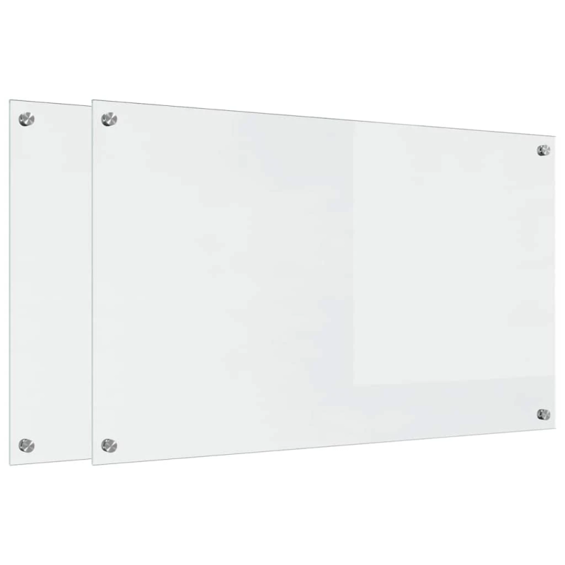 vidaXL Virtuves aizsargpanelis 2 pcs Caurspīdīgs 100 x 60 cm