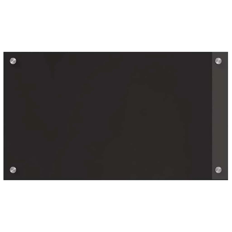 vidaXL Virtuves aizsargpanelis 2 pcs Melna 70 x 40 cm rūdīts stikls