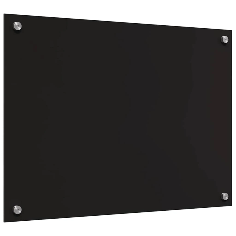 vidaXL Virtuves aizsargpanelis 2 pcs Melna 70 x 50 cm rūdīts stikls