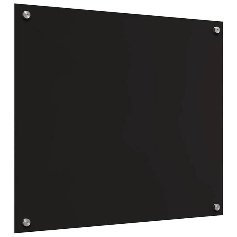 vidaXL Virtuves aizsargpanelis 2 pcs Melna 70 x 60 cm rūdīts stikls