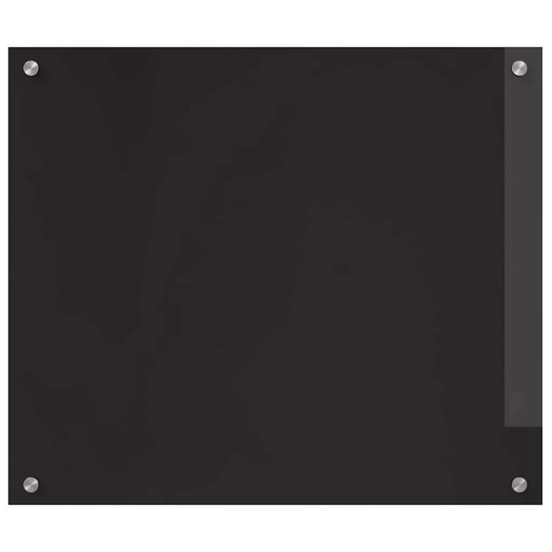 vidaXL Virtuves aizsargpanelis 2 pcs Melna 70 x 60 cm rūdīts stikls