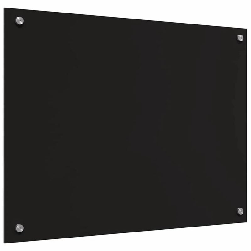 vidaXL Virtuves aizsargpanelis 2 pcs Melna 80 x 60 cm rūdīts stikls