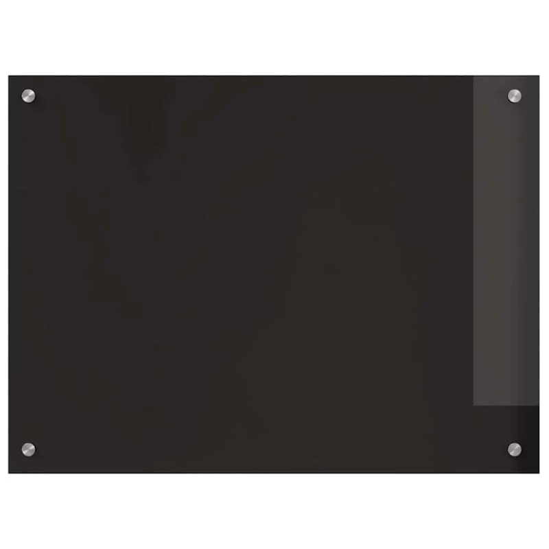 vidaXL Virtuves aizsargpanelis 2 pcs Melna 80 x 60 cm rūdīts stikls