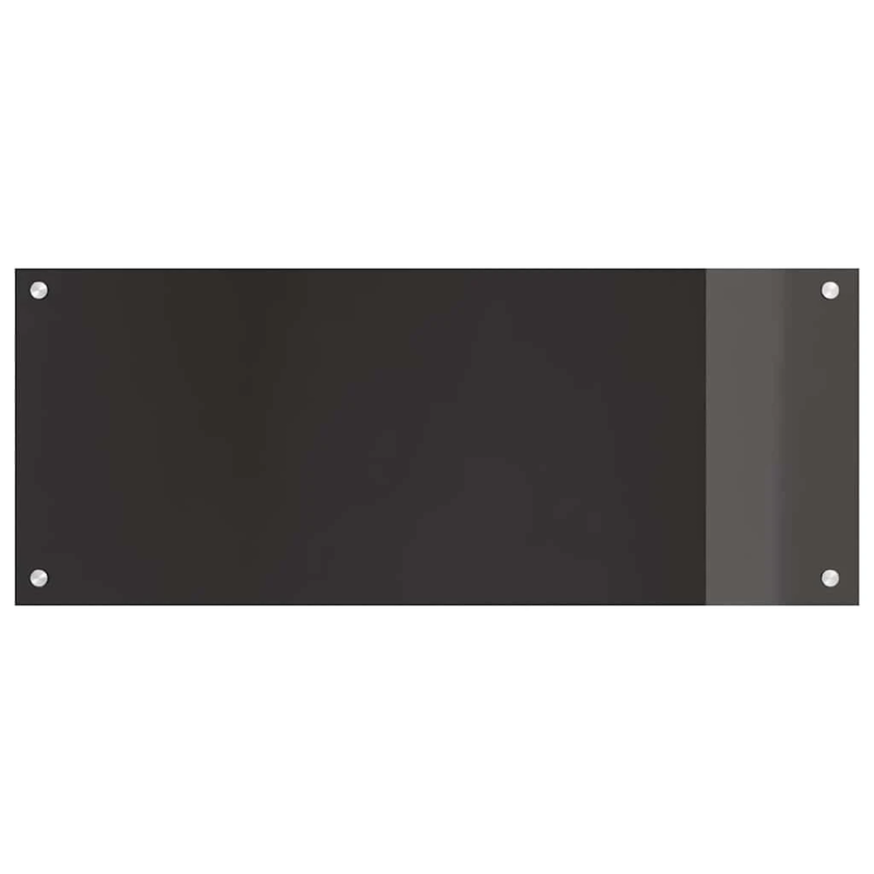 vidaXL Virtuves aizsargpanelis 2 pcs Melna 100 x 40 cm rūdīts stikls