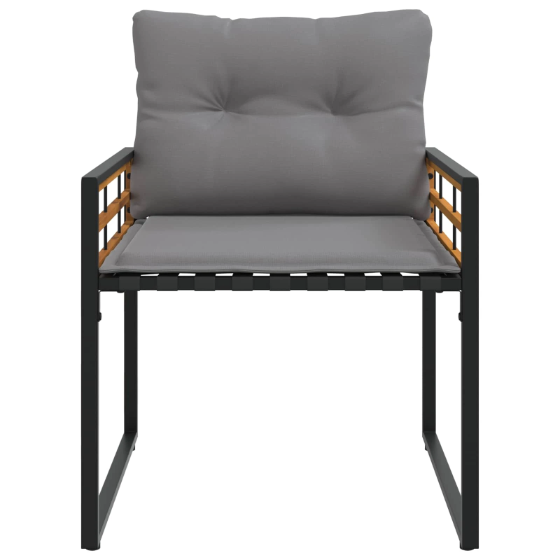 vidaXL Āra mēbeļu komplekts ar spilvenu 3 pcs Gaiši pelēks