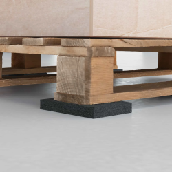 vidaXL Gumijas spilventiņš Melna Gumija