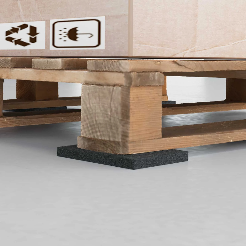 vidaXL Gumijas spilventiņš Melna Gumija