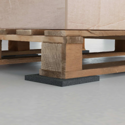 vidaXL Gumijas spilventiņš Melna Gumija