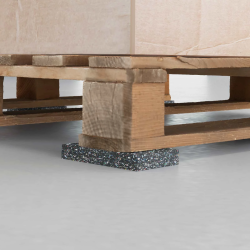 vidaXL Gumijas rullis Melna Gumija