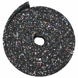 vidaXL Gumijas rullis Melna Gumija