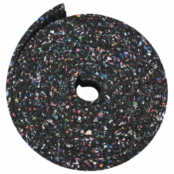 vidaXL Gumijas rullis Melna Gumija