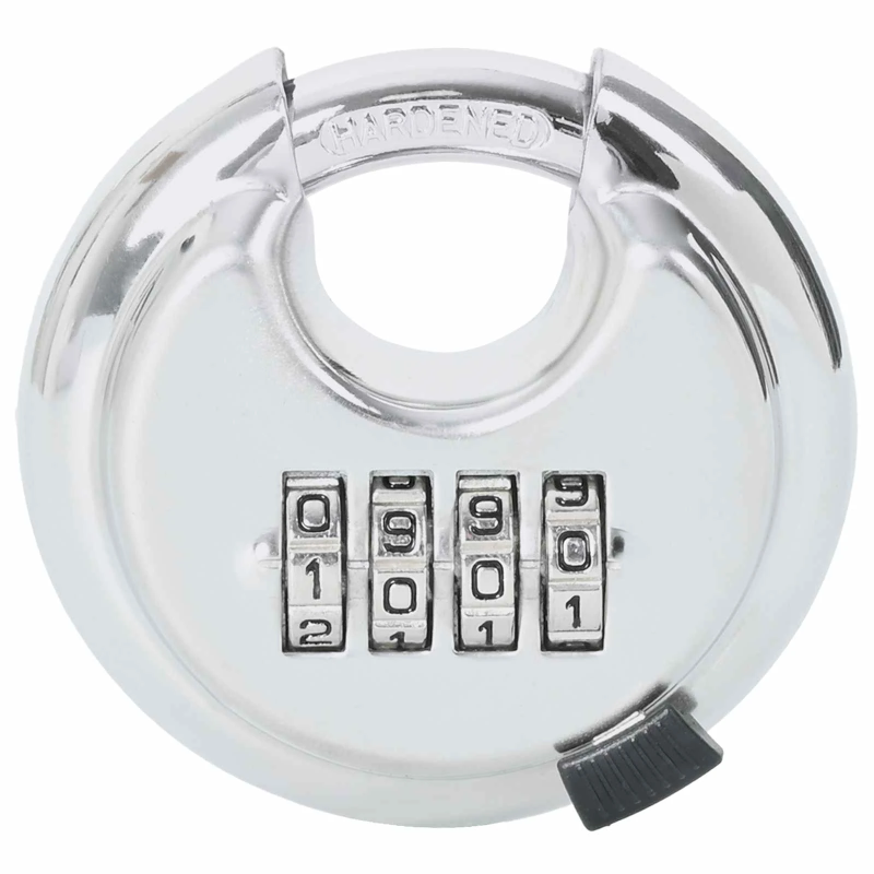 vidaXL Discus Lock ar atslēgām 6 pcs Sudraba 7 x 2.3 x 7 cm