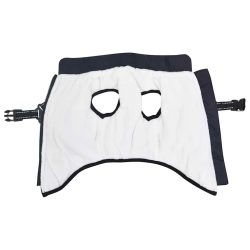 vidaXL Suņu mētelis ar jostas Tums zils L Fleece un Poliesters