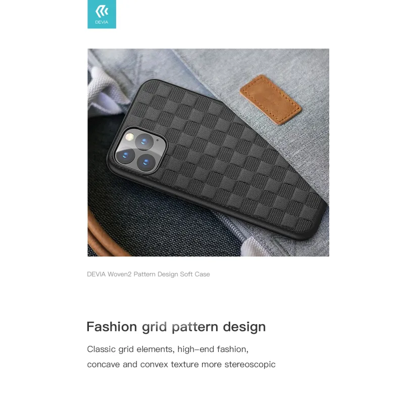 Devia Woven2 Pattern Design Soft Case iPhone 11 Pro Max red