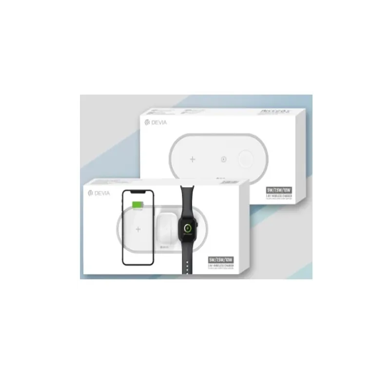 Devia 3In1 Charger for smart phone & Applewatch & Earphone V4 ,10W, white