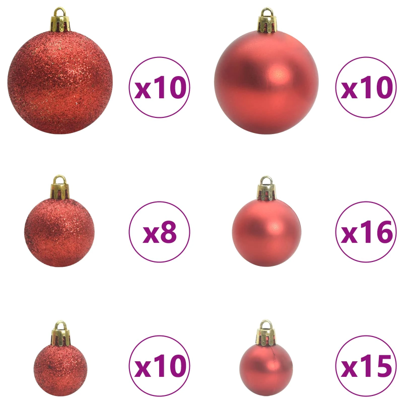 vidaXL Mākslīgā Ziemassvētku eglīte Balts 180 cm PVC un tērauds