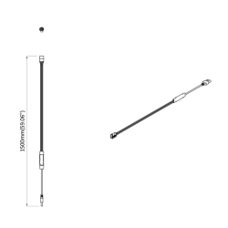 vidaXL LED stripa 4 pcs Melna un caurredzama 300 cm Vara un plastmasa