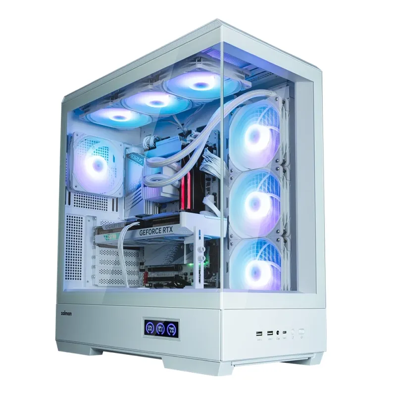 Zalman P50 DS White, ARGB Fan x4
