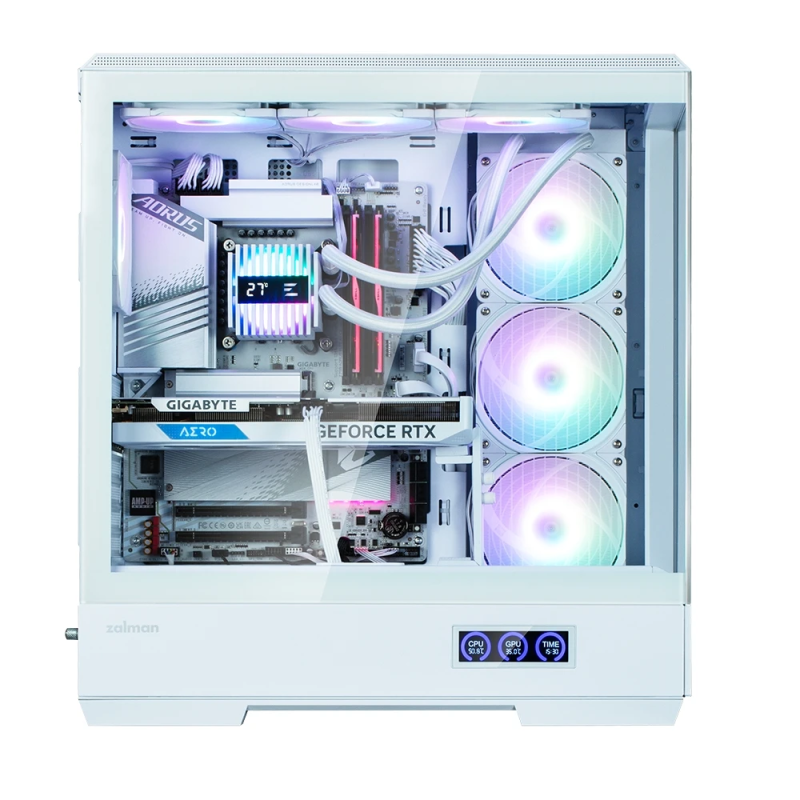 Zalman P50 DS White, ARGB Fan x4