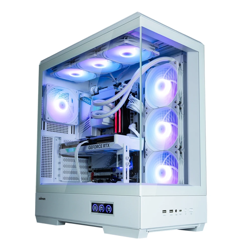 Zalman P50 DS White, ARGB Fan x4