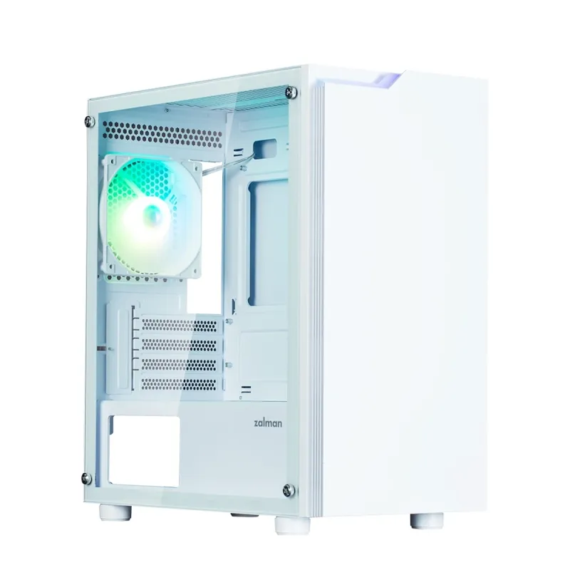Zalman T4 Plus White Mini Tower Case, 120mm ARGB Fan x1