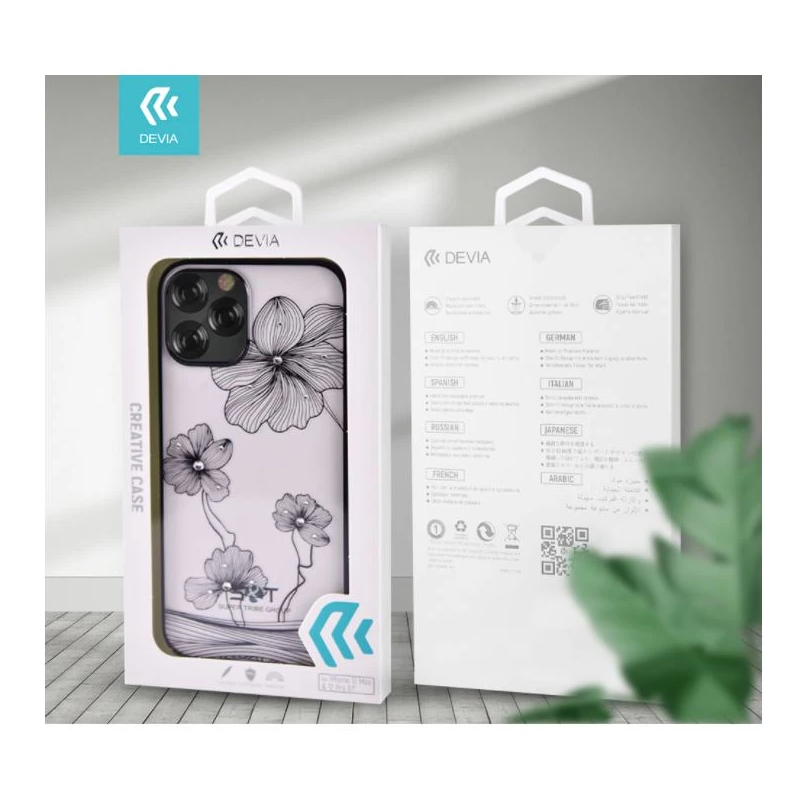 Devia Crystal Flora case iPhone 12 Pro Max black