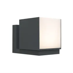 Sieninis lauko šviestuvas Lutec Cuba, 12W, LED, IP54, antracito sp., 10 cm x 14.8 cm