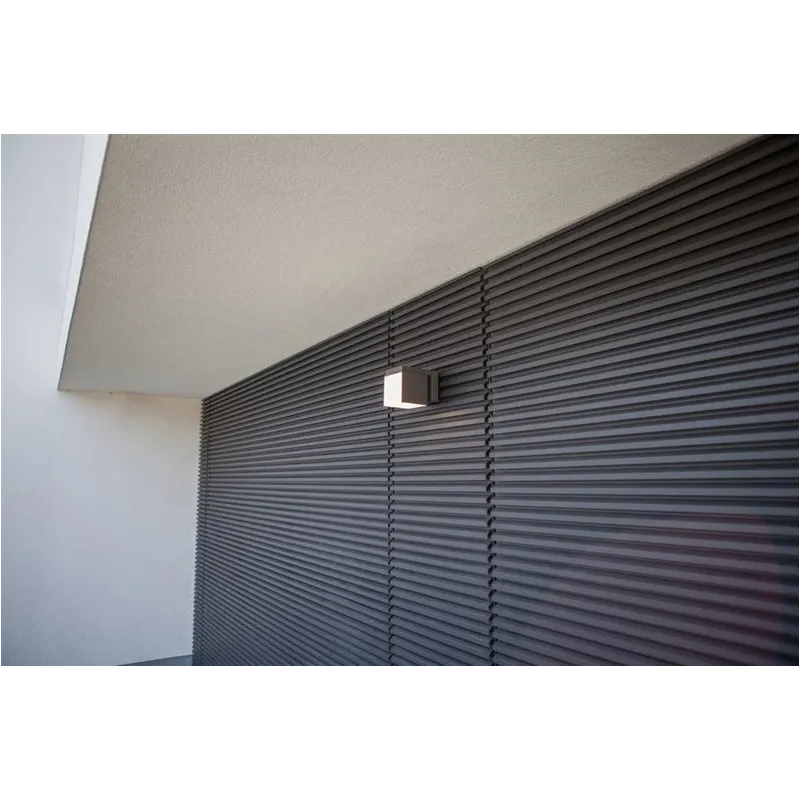 Āra sienas lampa Lutec Cuba, 12W, LED, IP54, antracīta krās., 10 cm x 14.8 cm