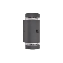 Sieninis lauko šviestuvas Lutec Focus, 7W, GU10, IP44, tamsiai pilka sp., 11 cm x 23.9 cm