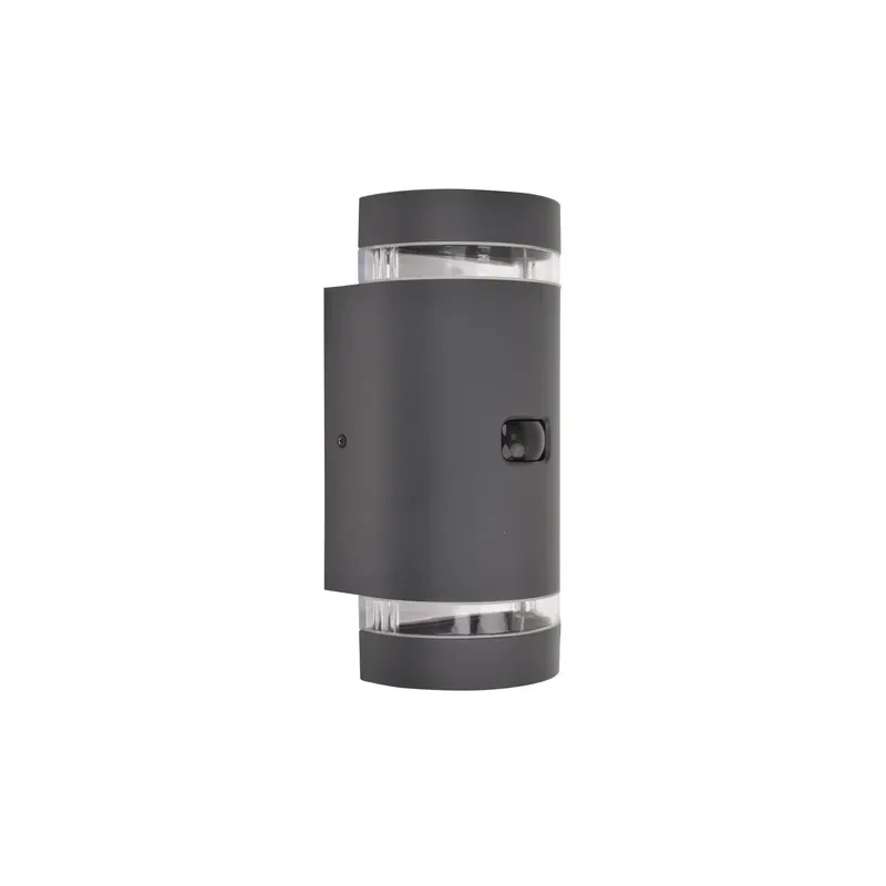 Āra sienas lampa Lutec Focus, 7W, GU10, IP44, tumši pelēka krās., 11 cm x 23.9 cm