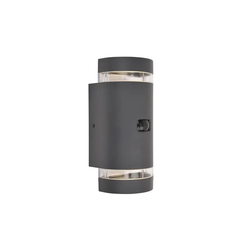 Āra sienas lampa Lutec Focus, 7W, GU10, IP44, tumši pelēka krās., 11 cm x 23.9 cm