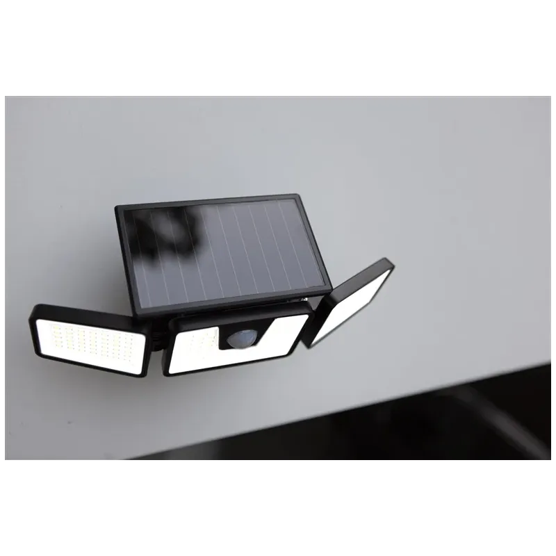 Prožektors ar saules bateriju, stiprināms pie sienas Lutec BRITI\\n, 6 W, 700 lm, 5000 °K, IP54, melna