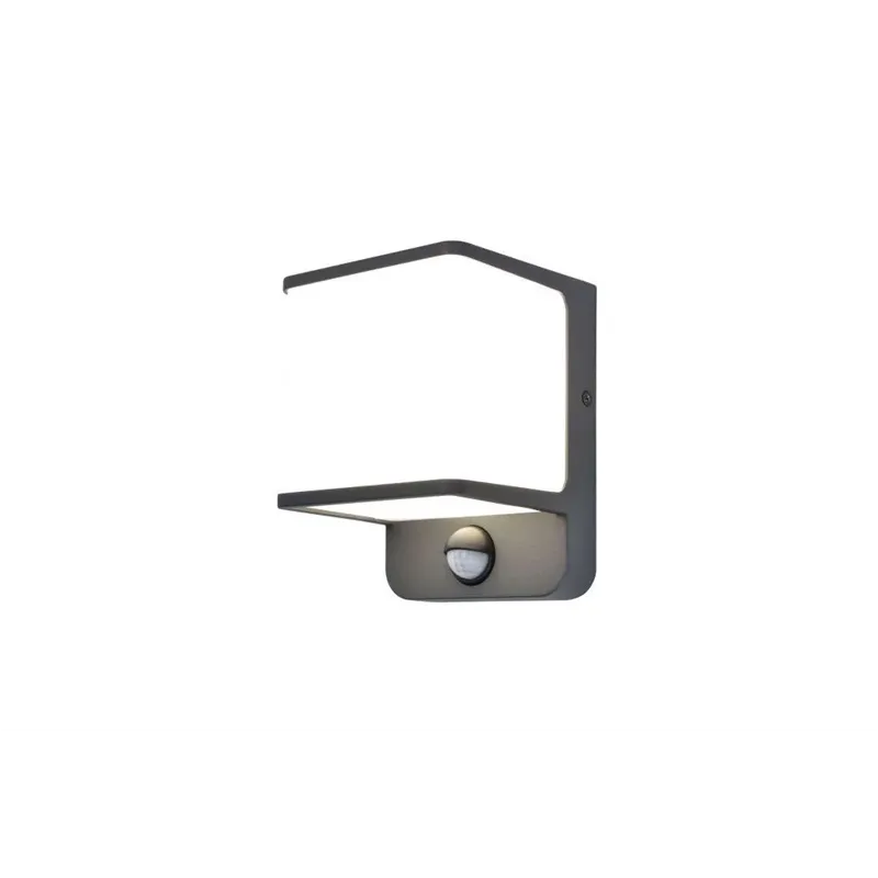 Āra sienas lampa Lutec Doblo, 11W, LED, IP54, tumši pelēka, 11 cm x 14.6 cm