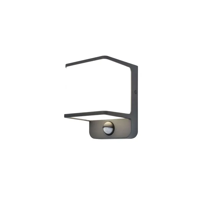Sieninis lauko šviestuvas Lutec Doblo, 11W, LED, IP54, tamsiai pilka sp., 11 cm x 14.6 cm