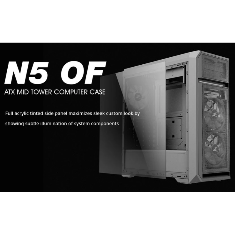 Zalman N5 OF ATX, White LED x3, ODD