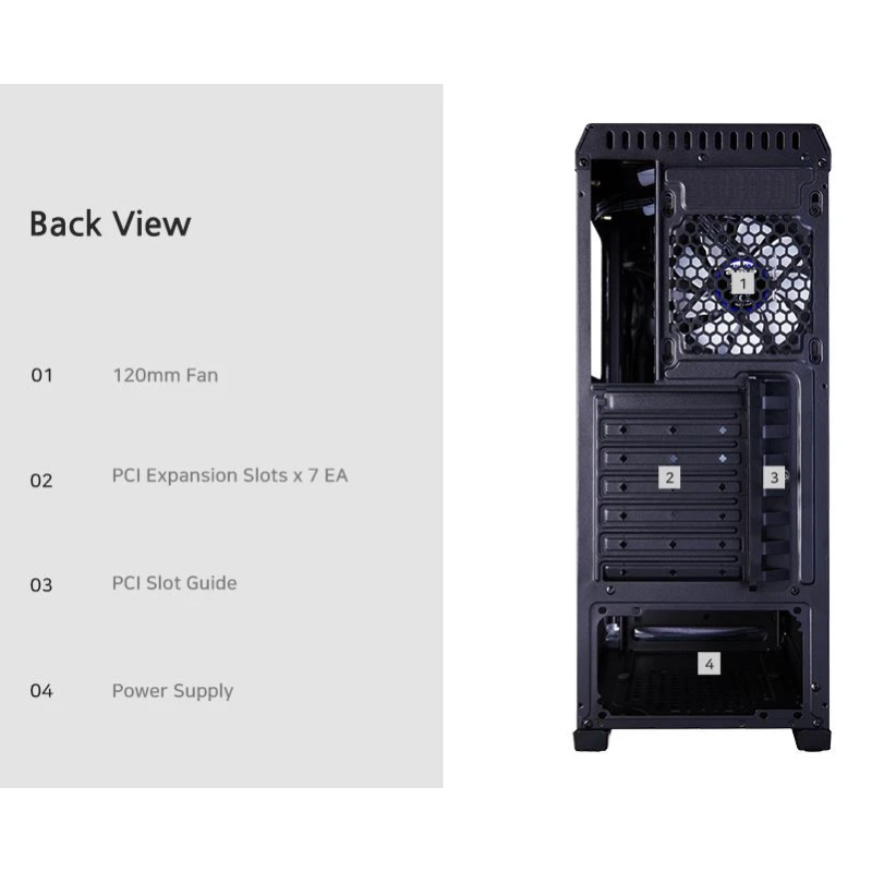 Zalman N5 TF ATX, RGB fan x4, T-G