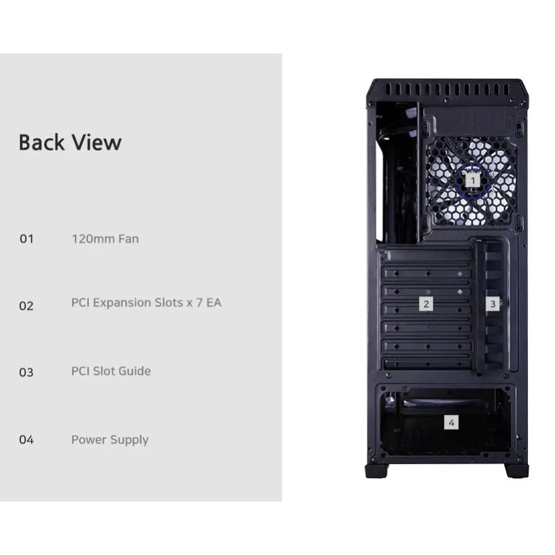 Zalman N5 TF ATX, RGB fan x4, T-G