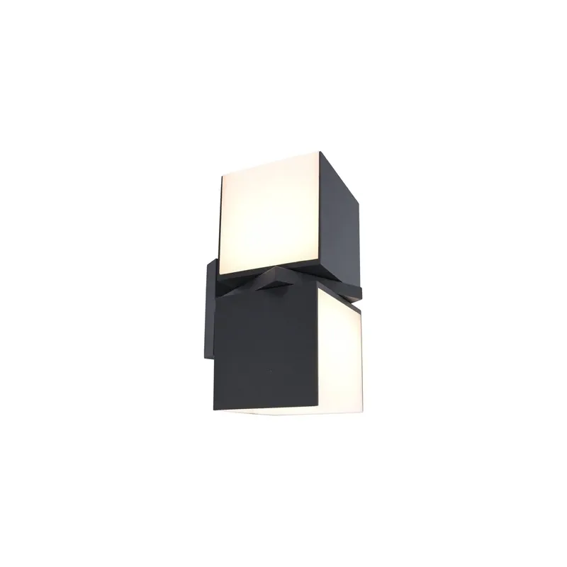 Āra sienas lampa Lutec Cuba, 11.5W, LED, IP54, antracīta krās., 10 cm x 21.3 cm