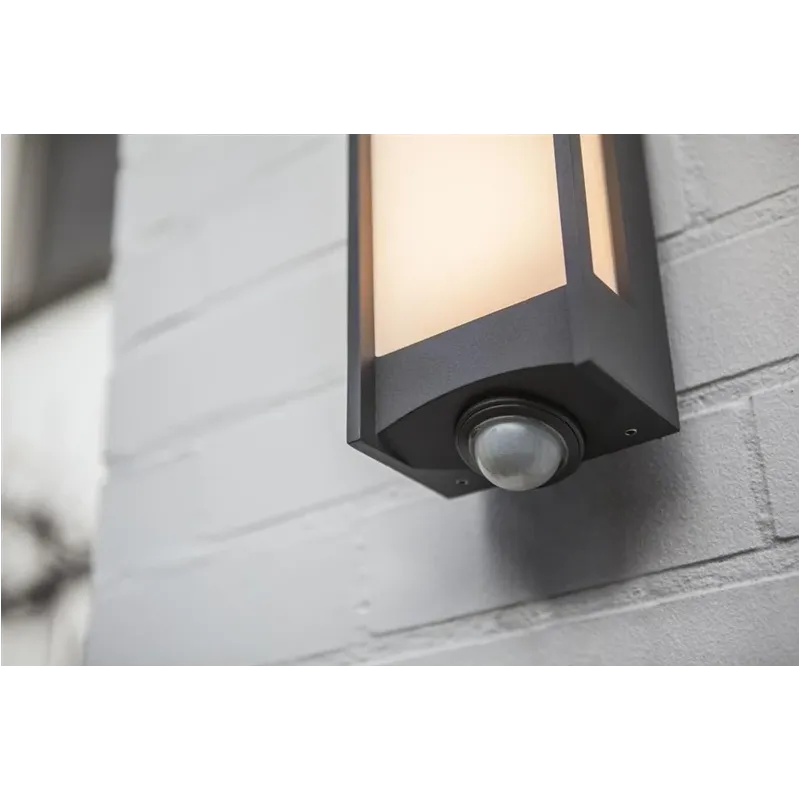 Āra sienas lampa Lutec Qubo, 14W, LED, IP54, antracīta krās., 11 cm x 7.6 cm