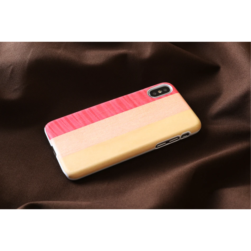 MAN&WOOD SmartPhone case iPhone X-XS pink pie white