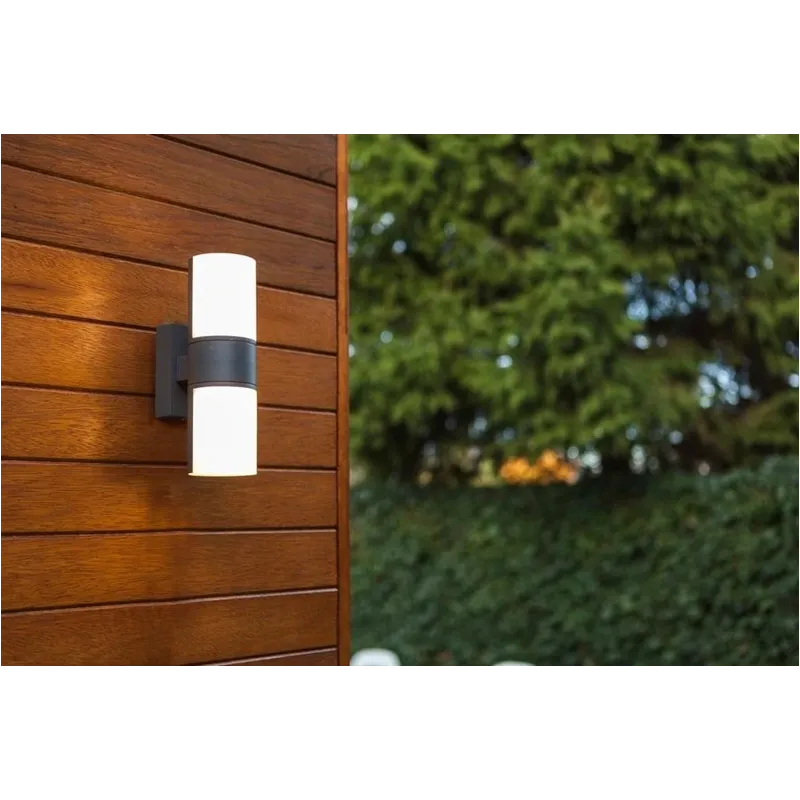 Āra sienas lampa Lutec Cyra, 15W, LED, IP54, antracīta krās., 7.8 cm x 12 cm