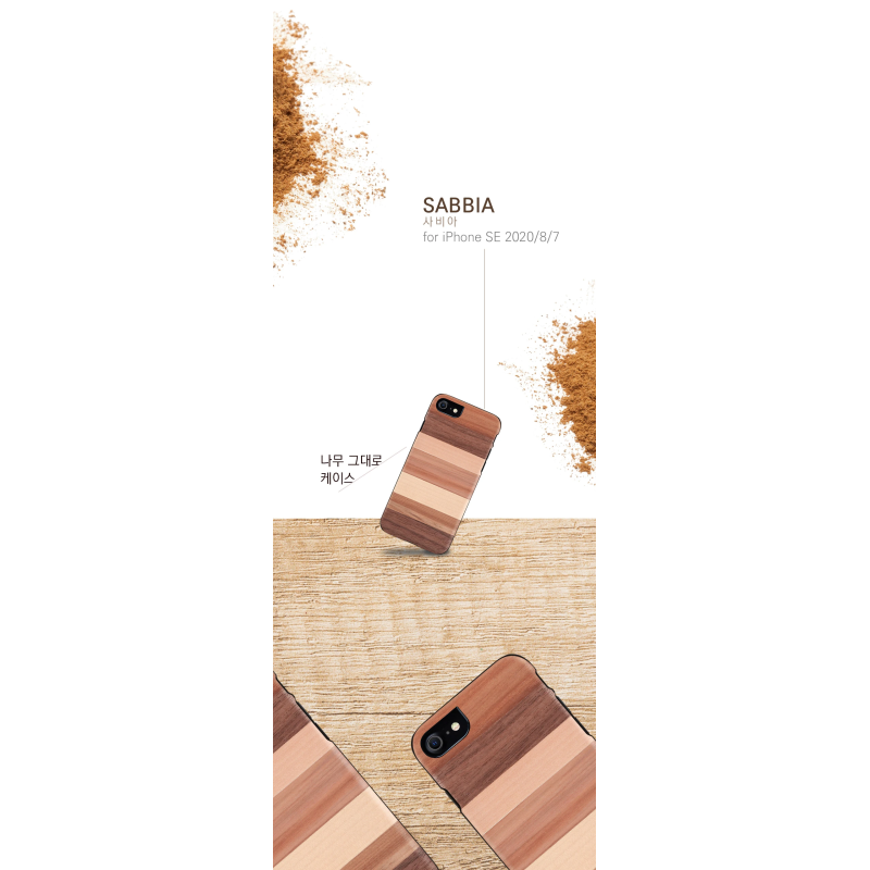 MAN&WOOD case for iPhone 7-8 sabbia black