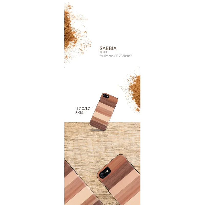 MAN&WOOD case for iPhone 7-8 sabbia black