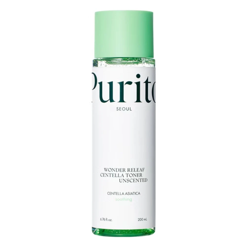 PURITO SEOUL Wonder Releaf toniks sejas ādai ar Centella Asiatica ekstraktu, bez aromāta 200ml