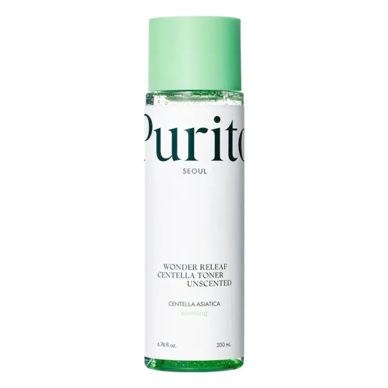 PURITO SEOUL Wonder Releaf toniks sejas ādai ar Centella Asiatica ekstraktu, bez aromāta 200ml