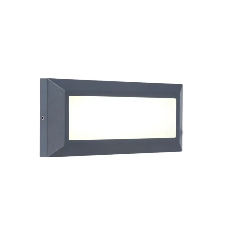 Āra sienas lampa Lutec Helena, 10W, LED, IP54, antracīta krās., 23 cm x 10.1 cm